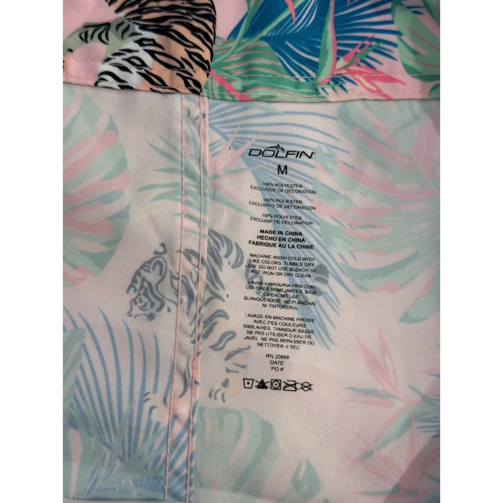 Dolfin Uglies Mens Tiger Tropical Print Board Shorts Pink Size 34 - Picture 3 of 5